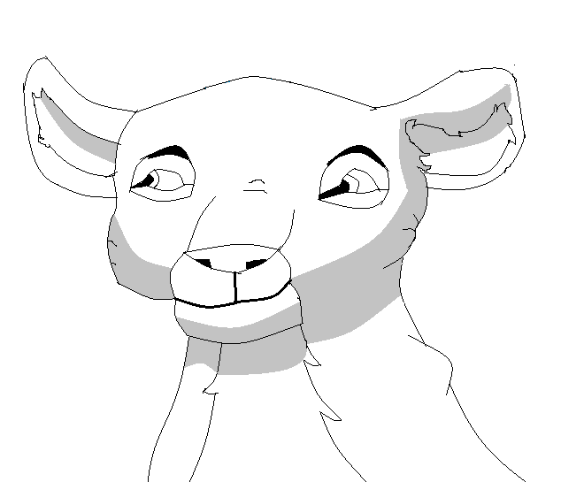 Cub looking lineart