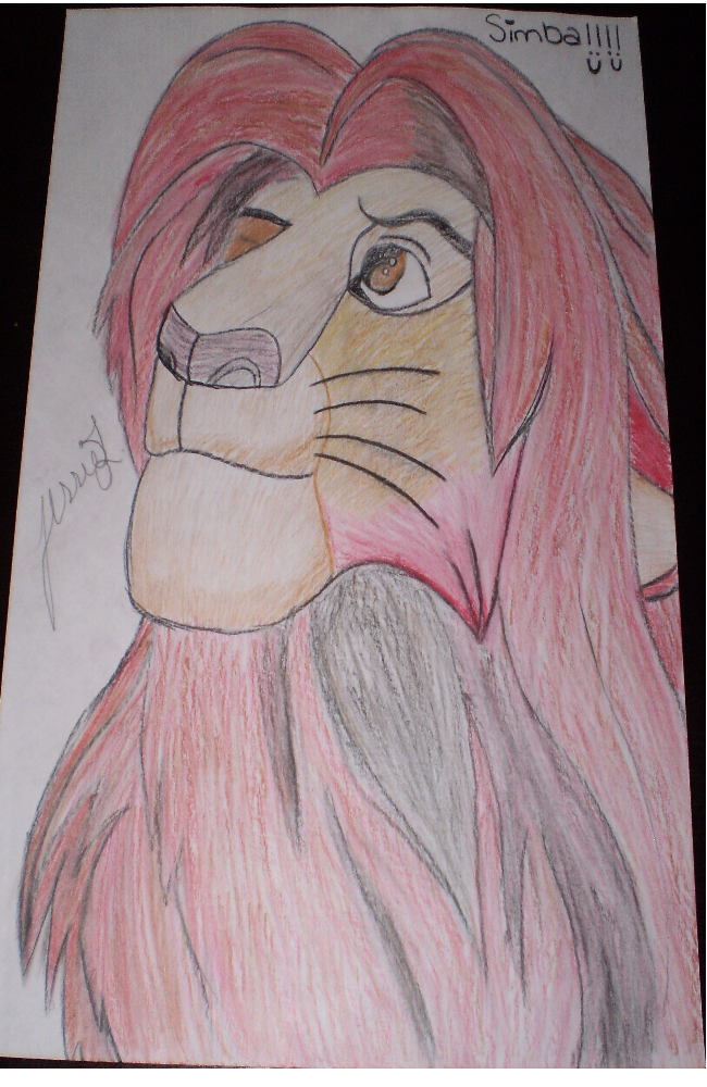 Simba un peu distrait.