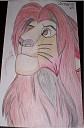 Simba un peu distrait.
