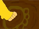 Simba's Paw in Mufasa's Paw print