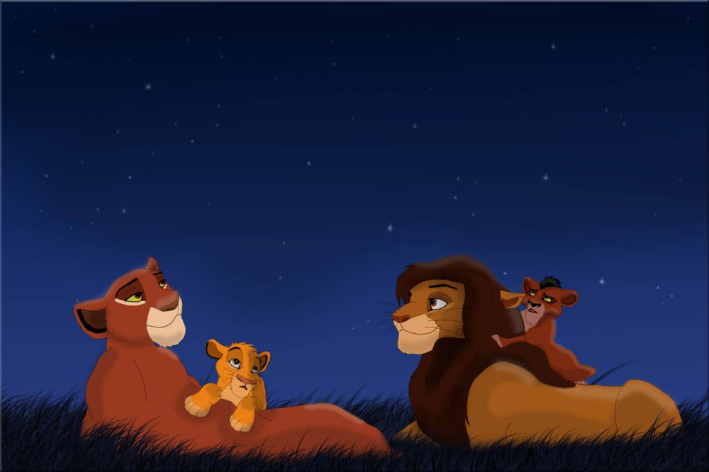 A familie under the stars