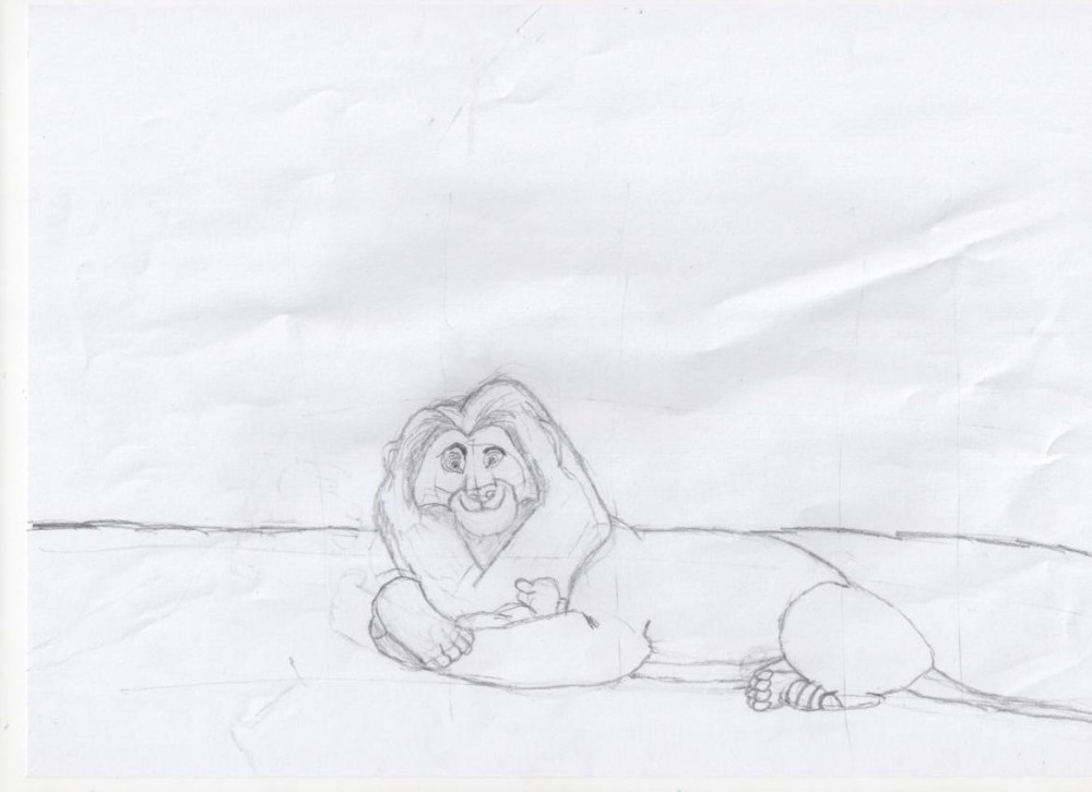 Brouillon - Mufasa et Simba