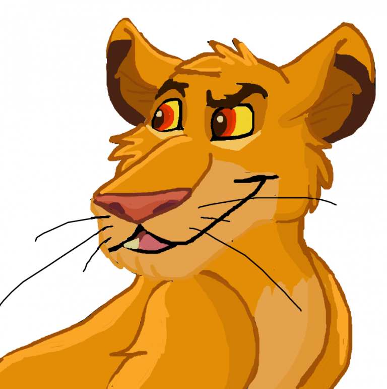 Simba cub sketch in color