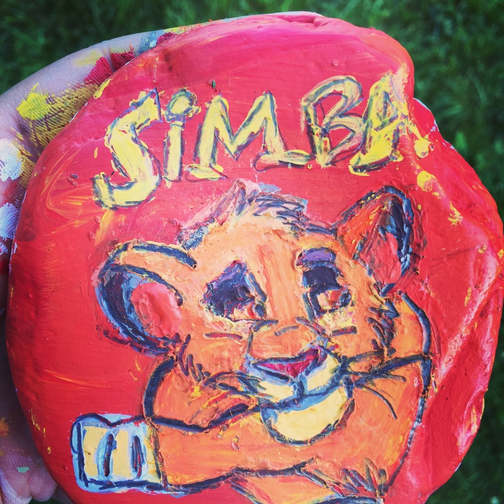 Simba (painted) rock