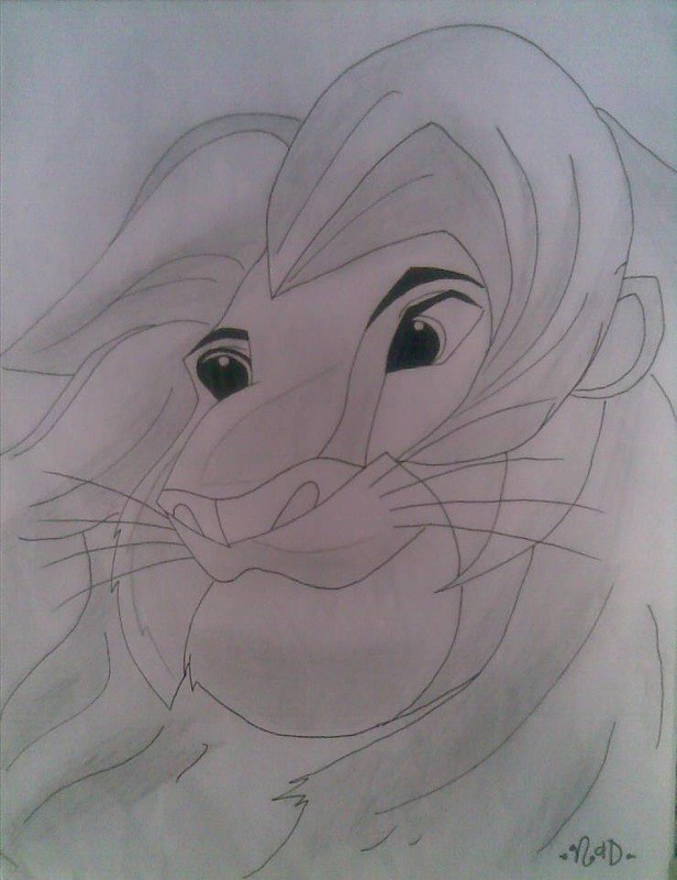 my 2 simba drawing 