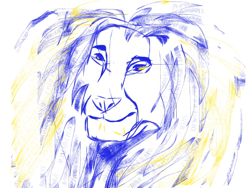 Mufasa dans le ciel (croquis)