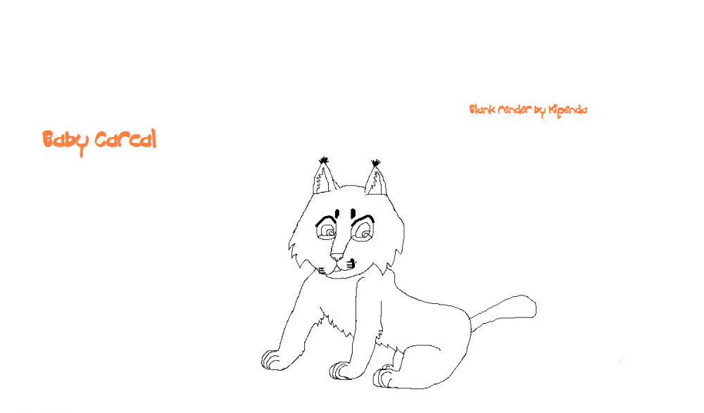One baby carcal lineart