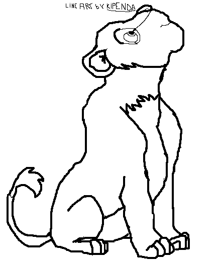 Lioness line art