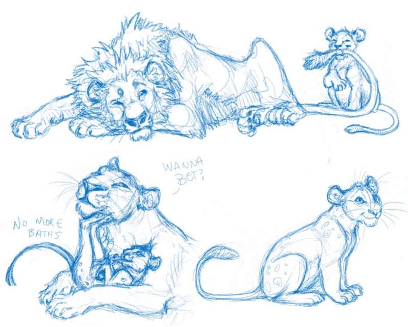 Simba annoys his parents