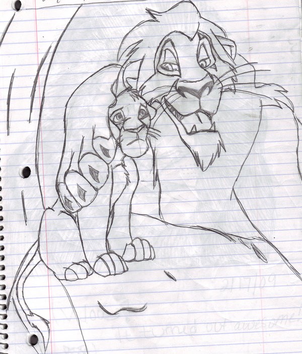 Simba and Scar doodle againz