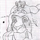 Simba and Mufasa doodle