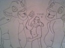 Simba Nala and Timon doodle