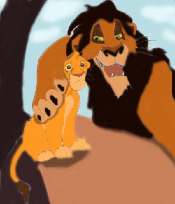 Scar and Simba Doodle 2 (colored version)