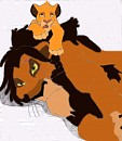 Scar and Simba Doodle (colored version)