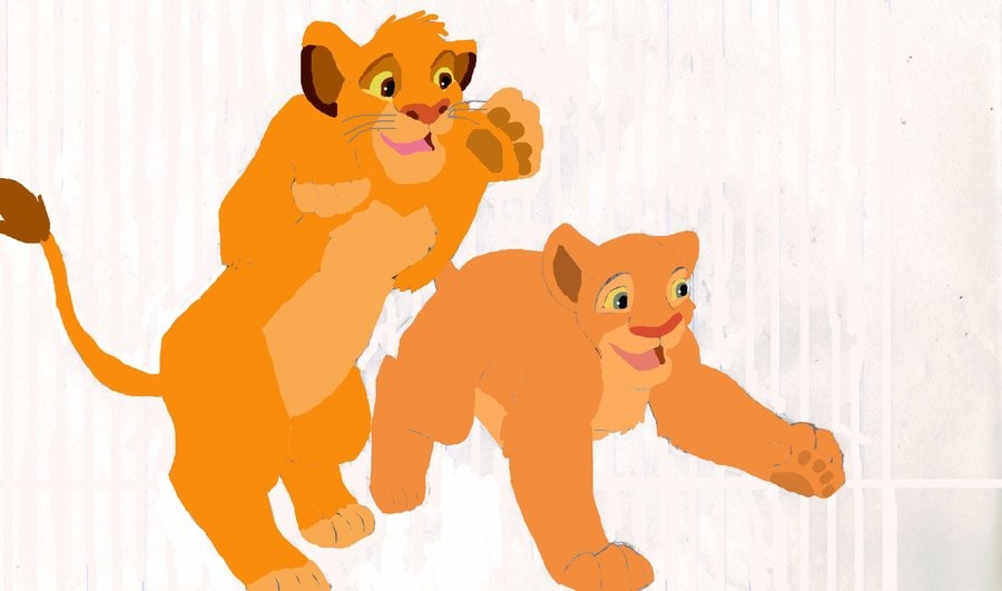 Another Simba and Nala doodle