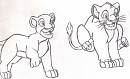 Simba and Kula Racing Sketch