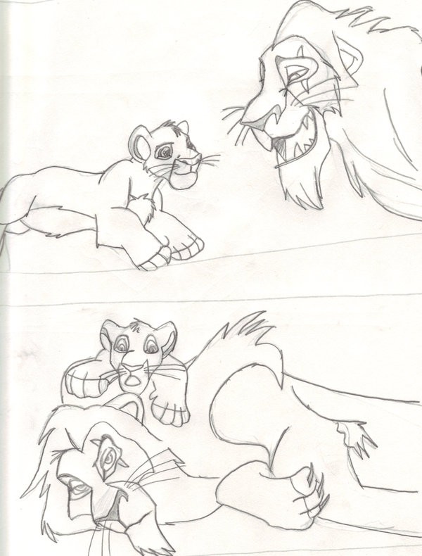 More Simba and Scar doodles