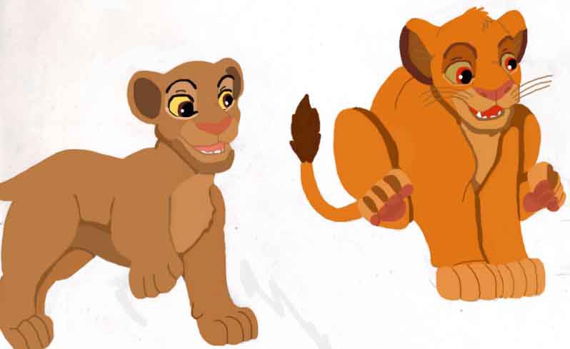 Simba and Kula Racing Colored