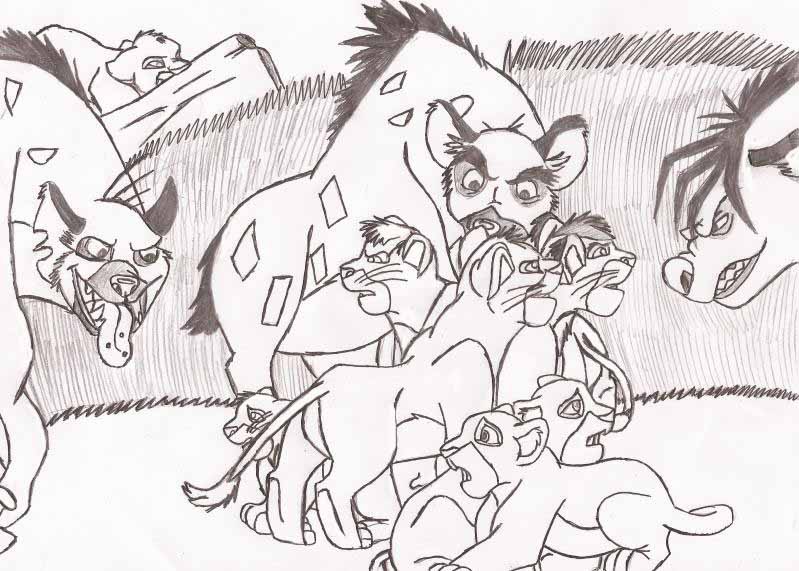 Cubs In Trouble Sketch