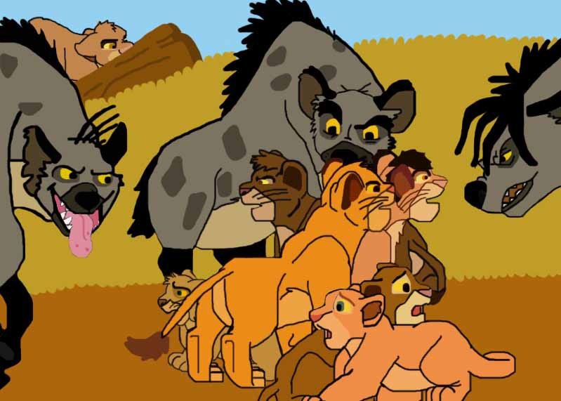 Cubs In Trouble Colored