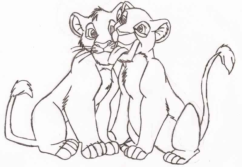 Kiss for Simba Sketch