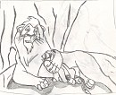 Simba and Scar doodle yet again. Lol