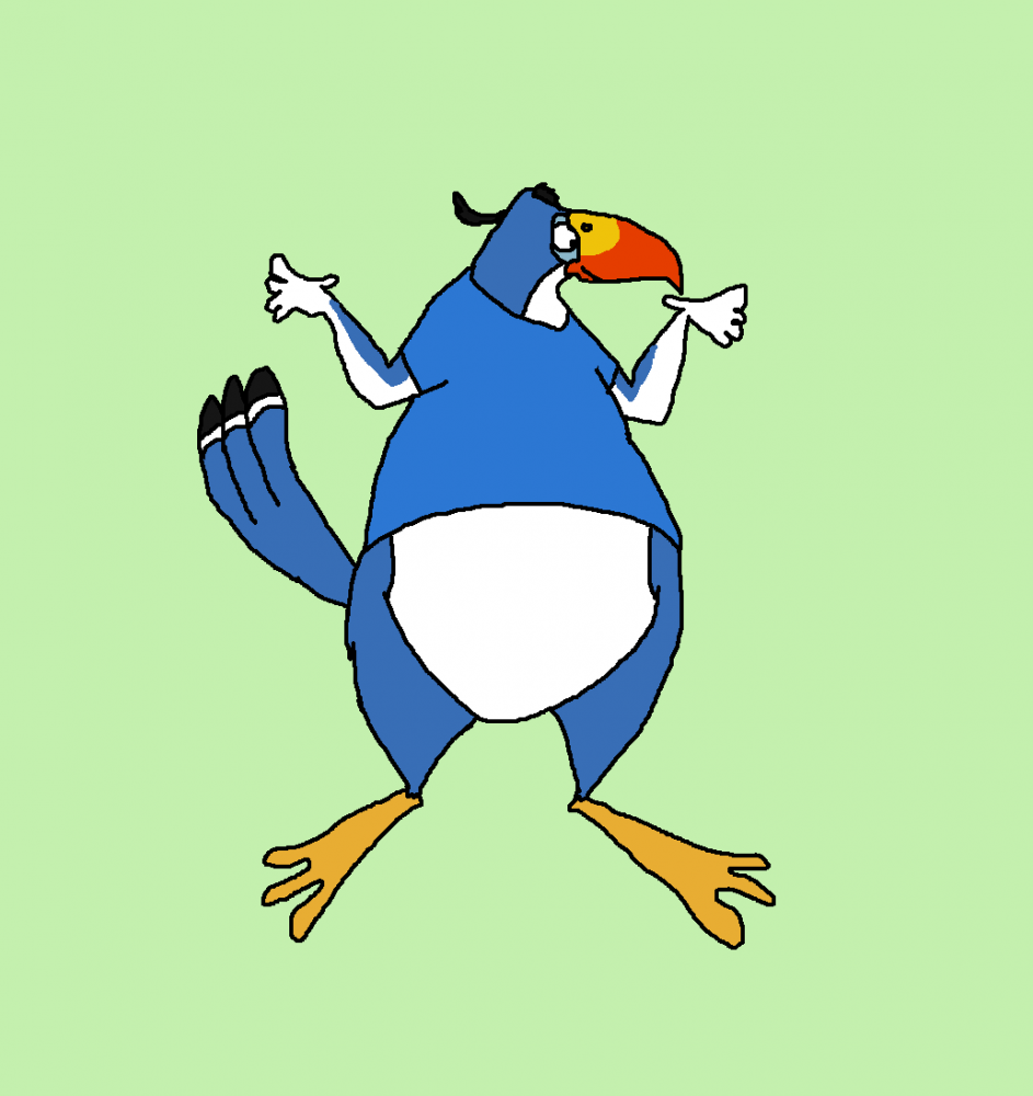Zazu with a T-shirt on