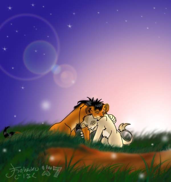 A picture of teen Scar and Zira =3