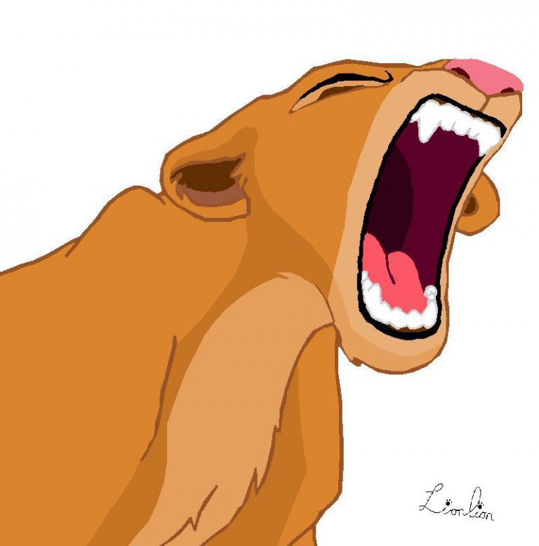 Kiara roars.