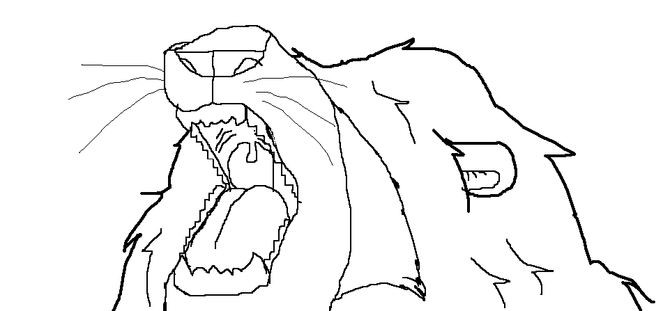 Roaring lineart