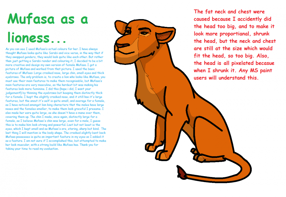 Mufasa gender swap & evaluation