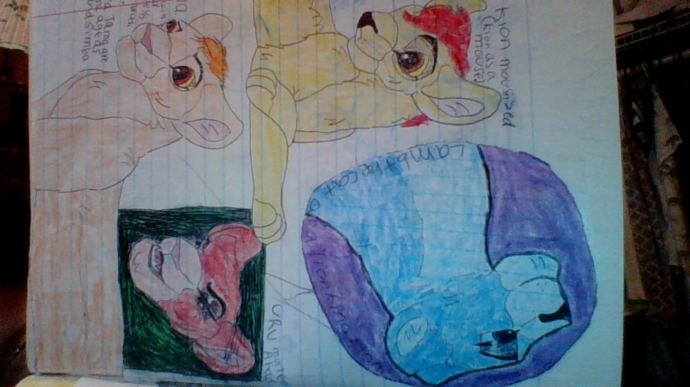 Tama, Uru, Kion, and a lioness
