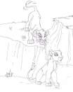 Simba and Nala pounce