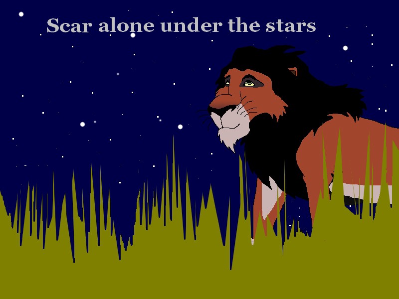 Scar alone under the stars