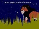 Scar alone under the stars