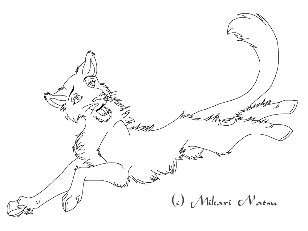 .: Free Lineart Léopard:.