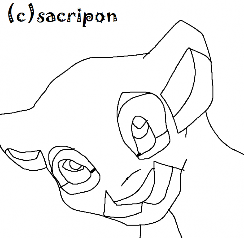 lineart lionceau pridlander ( femelle )