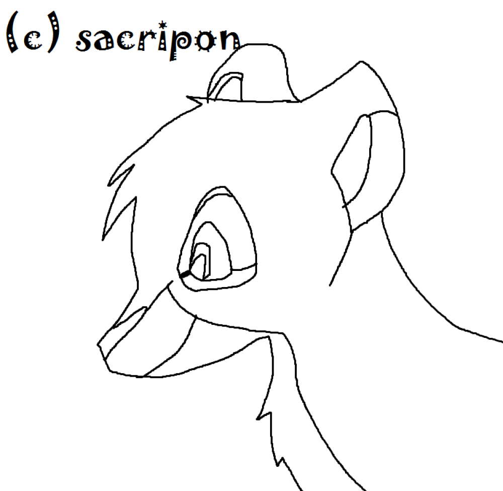 lineart lionceau pridlander ( male)