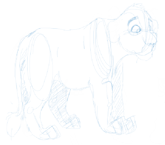 sketch of simba