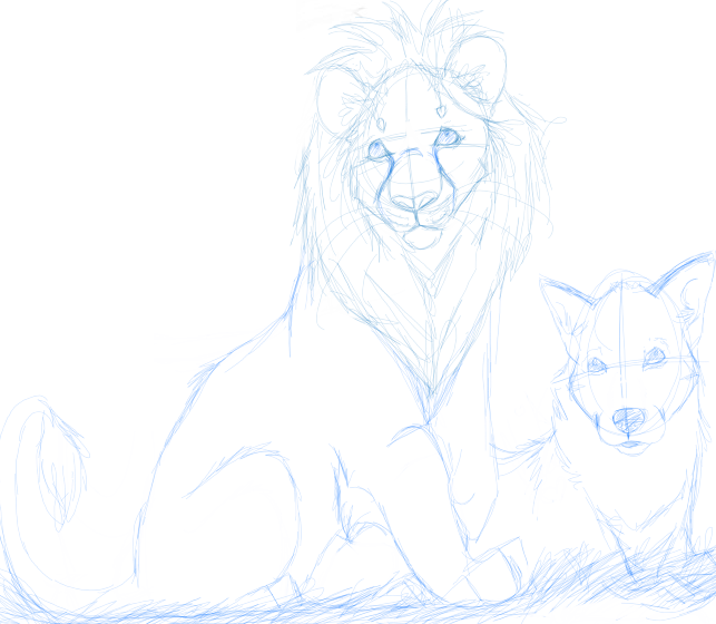 Lion and Wolf