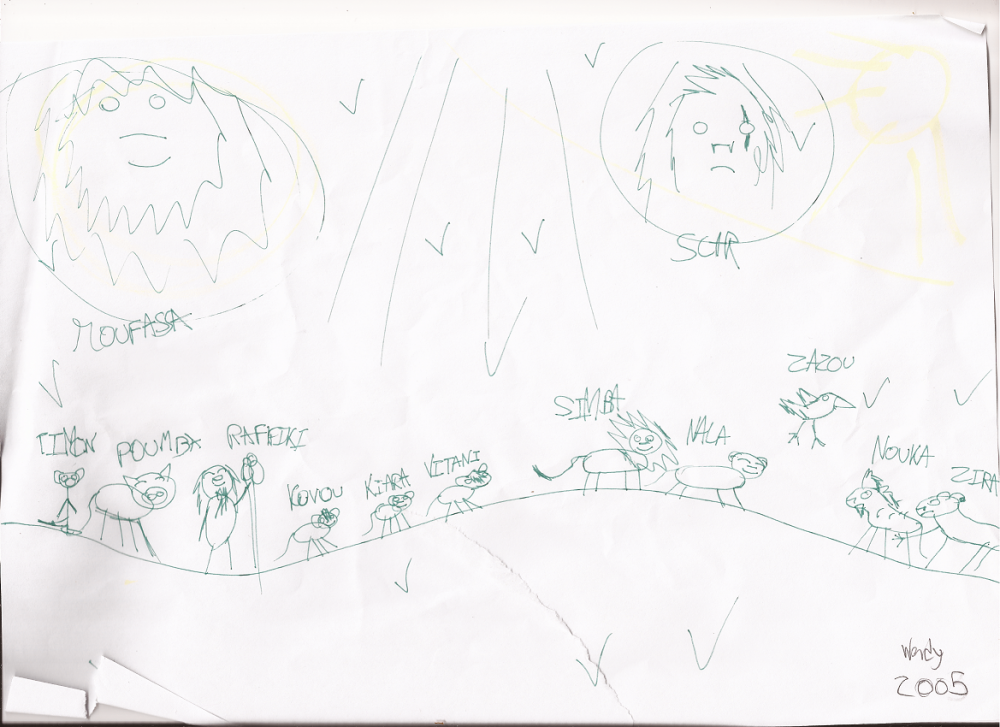 Quand bébé Kau dessine...