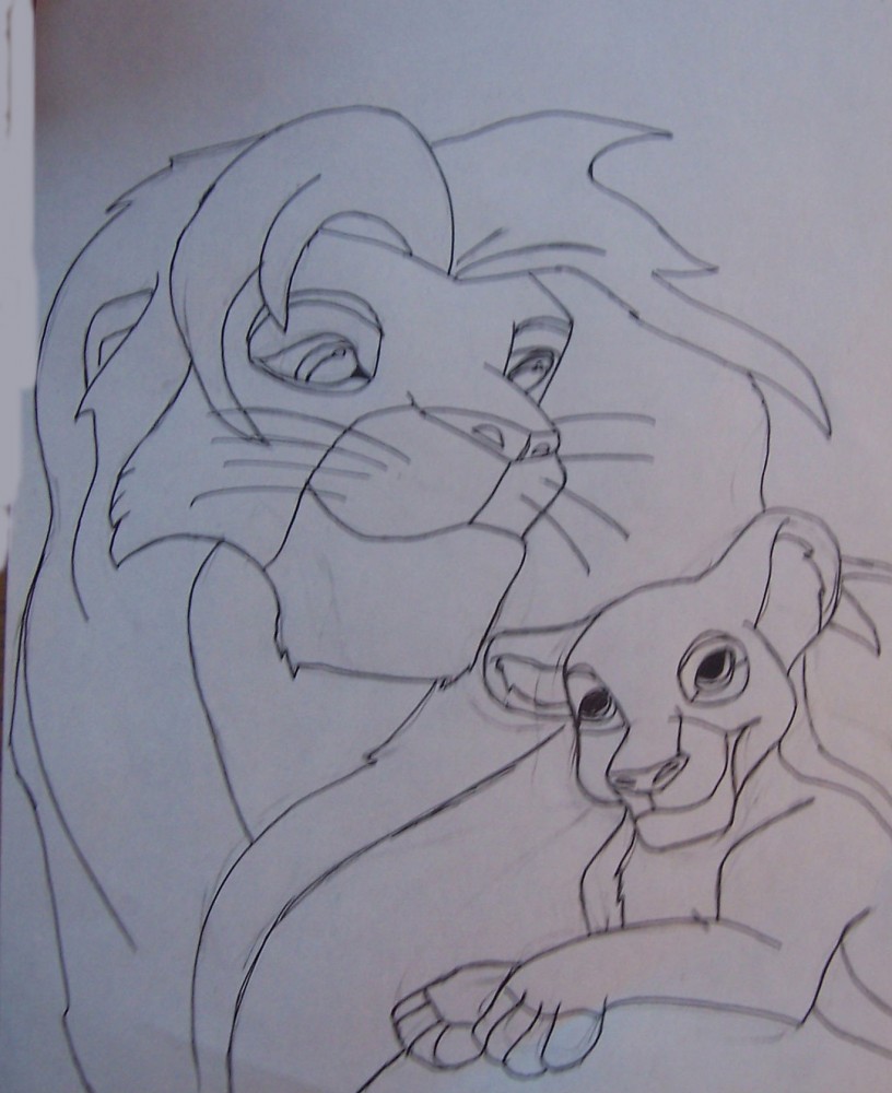 My first lion king drawing