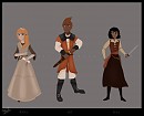 Jot, Kyra and Sula: As Humans