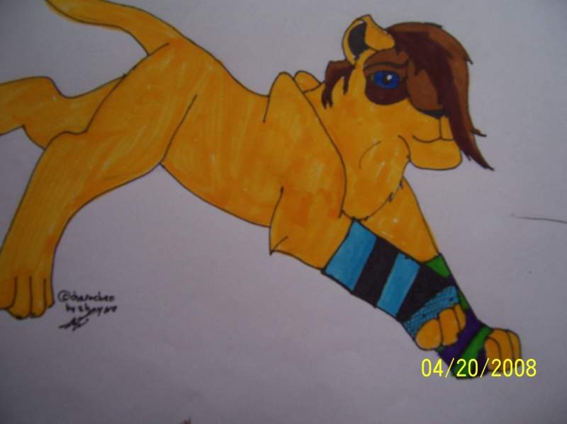Oddly happy emo lion.......