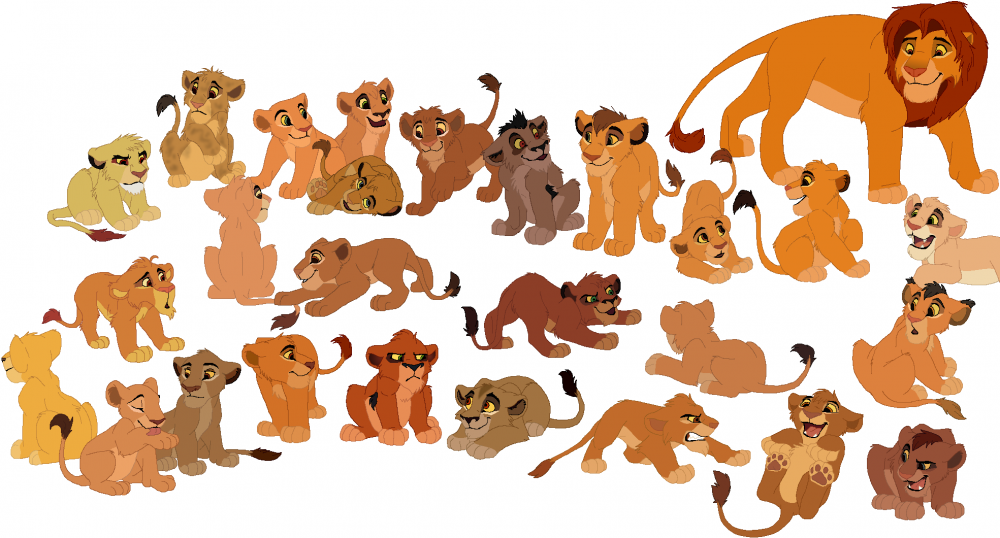 Simba and cubs.