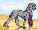 Silver cheetah-With background