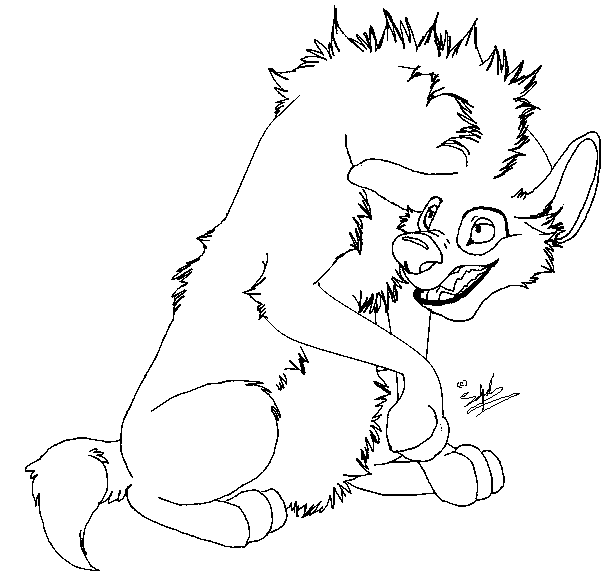 Hyena Lineart