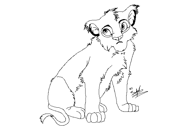 male Cub Lineart