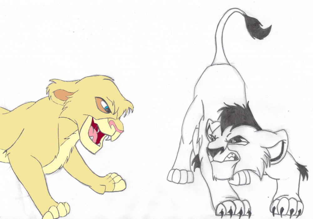 kovu and vitani....color wip