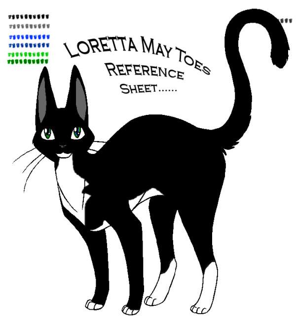 Loretta May Toes Reference Sheet....(C) Made by Dr